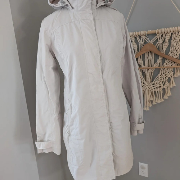Eddie Bauer Women's Off-White Hooded Weatherproof Trench XS - Picture 3 of 16